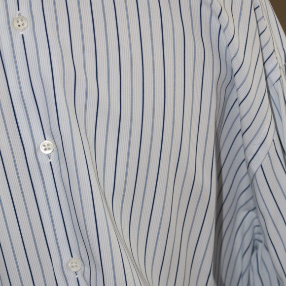Armani Collezioni, French Cuff stripped blue dress shirt - Picture 3 of 8